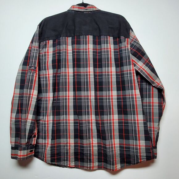 Parish Nation Scully Snap Up Western Plaid 2XL Shirt Canvas, Roll-Tab‎ Sleeves - Picture 10 of 16